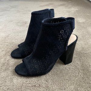 LC Lauren Conrad Hazelnut Peep Toe Boots